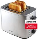 Hanseatic Toaster HT8007SD, 2 kurze Schlitze, 800 W, inkl. 3 Jahre...