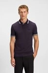 BOSS GREEN Poloshirt Paddy atmungsaktive Piqu&eacute;-Webstruktur, Flachstrickkragen,