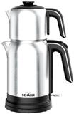 Sch&auml;fer Elektronik Wasserkocher Doppelter Edelstahl-Teekocher 1,7/1 Liter 2200W