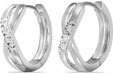 FAVS Paar Creolen FAVS Damen-Creolen 925er Silber 6 Zirkonia (Paar)