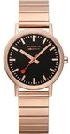 MONDAINE Quarzuhr Mondaine A660.30314.16SBR Classic Schwarz und Ros&eacute; 36mm 3ATM