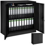 tectake Aktenschrank B&uuml;roschrank mit 3 B&ouml;den, abschlie&szlig;bar, 90x40x90 cm