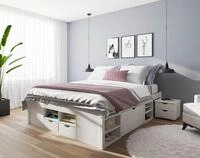 Inter Link Funktionsbett Till 160x200, aus Massivholz, mit Rollrost und...
