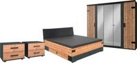 Wimex Schlafzimmer-Set Stockholm, rustikaler Look im Industrial Design, (Set),