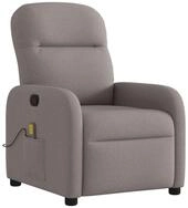 vidaXL Massagesessel, Massagesessel Taupe Stoff