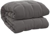 vidaXL Bett&uuml;berwurf Gewichtsdecke Grau 220x260 cm 15 kg Stoff