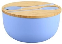 KESPER&reg; Salatsch&uuml;ssel Salatschale mit Deckel und Salatbesteck, Polypropylen,...