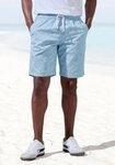 John Devin Shorts - Bermuda mit Bl&auml;tter-Print kurze Schlupfhose aus...