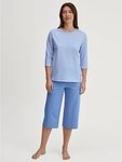 CALIDA Capri-Pyjama Lovely Nights (2 tlg) Rundhalsausschnitt, Baumwolle,