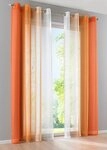 Gardinenbox Gardine (2 St), &Ouml;sen, transparent, Voile, Farbverlauf Vertikal