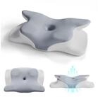 Juskys Nackenst&uuml;tzkissen-Set, F&uuml;llung: PU Memory Foam, Bezug: Polyester,