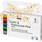 Kreul Bastelfarbe Kreul Porzellan- und Glasmaler glitter 5er Set