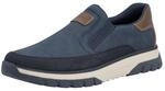 Slip-On Sneaker RIEKER, Herren, Gr. 40, braun (dunkelblau, braun), Nubuklederimitat,