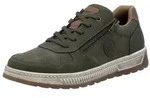 Rieker Sneaker Freizeitschuh, Halbschuh, Schn&uuml;rschuh mit Kontrastbesatz braun|gr&uuml;n