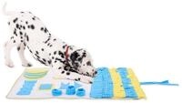 lionto Tier-Intelligenzspielzeug Schn&uuml;ffelteppich f&uuml;r Hunde, 100x60 cm, gelb/blau,