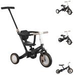 Kikkaboo Dreirad Dreirad Flip 5 in 1, Stahlrahmen, rutschfeste Griffe, verstellbar