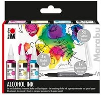 Marabu Tintenroller Marabu Alkoholtinte Set Flowers 3x20ml