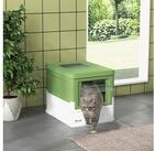 PawHut Katzentoilette mit Deckel inkl. Schaufel, ausziehbares Tablett,...