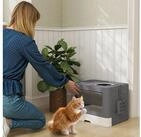PawHut Katzentoilette Katzenklo mit Schaufel, Deckel, Toilette f&uuml;r Katzen bis...