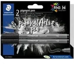 STAEDTLER Fineliner Pigment pen intensiv schwarz 2 St&uuml;ck