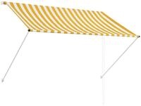 vidaXL Markise Einziehbare Markise 200&times;150 cm Gelb und Wei&szlig; (1-St)