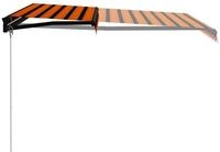 vidaXL Markise Einziehbare Markise Handbetrieben 350 x 250 cm Orange und Braun