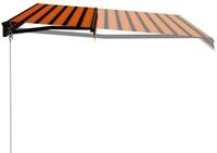 vidaXL Markise Einziehbare Markise Handbetrieben 450 x 300 cm Orange und Braun