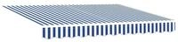 vidaXL Markise Markisenersatzstoff Blau und Wei&szlig; 3,5 x 2 m Polyester (1-St)...