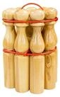 GICO Spielzeug-Gartenset GICO Kegelspiel Kegel Set Bowling au Massivholz -H 24 cm&ndash;