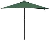 vidaXL Sonnenschirm Garten-Sonnenschirm Gr&uuml;n 294 x 150 x 224 cm Polyester und Stahl