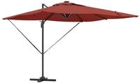 vidaXL Sonnenschirm Sonnenschirm mit LED-Lichtleisten Terrakotta 286 x 284 x...