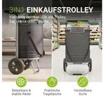 Juskys Einkaufstrolley 3in1, 56 l, mit 2 Rollen und K&uuml;hlfach, klappbar und...