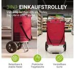 Juskys Einkaufstrolley, 56 l, 3in1 f&uuml;r Shopping, mit 2 Rollen, 56 L Tasche, klappbar