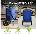 Juskys Einkaufstrolley 3in1, 56 l, mit 2 Rollen und K&uuml;hlfach, klappbar und modern,