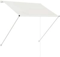vidaXL Markise 100 x 150 cm Einziehbare Markise 100x150 cm Creme Balkon Terrasse