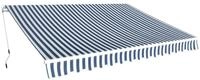 vidaXL Markise Gelenkarmmarkise 350 cm Blau/Wei&szlig; (1-St)