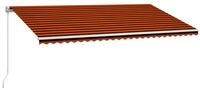 vidaXL Markise Einziehbare Markise Handbetrieben 600 x 300 cm Orange und Braun...