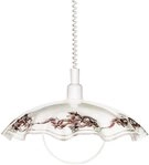 EGLO Pendelleuchte VETRO H&auml;ngelampe, K&uuml;chenlampe, florales Muster, wei&szlig;, E27,