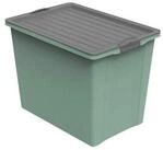ROTHO Aufbewahrungsbox COMPACT stapelbare 70l Aufbewahrungskiste mit Deckel und
