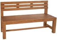 CLP Gartenbank Augusta, aus wetterfestem Teakholz, mit R&uuml;ckenlehne