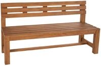 CLP Gartenbank Augusta, aus wetterfestem Teakholz, mit R&uuml;ckenlehne