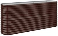 vidaXL Hochbeet, Kr&auml;uterhochbeet Pulverbeschichteter Stahl 152x40x68 cm Braun