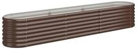 vidaXL Hochbeet, Kr&auml;uterhochbeet Pulverbeschichteter Stahl 224x40x36 cm Braun