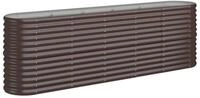 vidaXL Hochbeet, Kr&auml;uterhochbeet Pulverbeschichteter Stahl 224x40x68 cm Braun