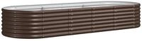 vidaXL Hochbeet, Kr&auml;uterhochbeet Pulverbeschichteter Stahl 224x80x36 cm Braun