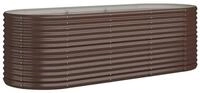 vidaXL Hochbeet, Kr&auml;uterhochbeet Pulverbeschichteter Stahl 224x80x68 cm Braun