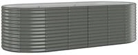 vidaXL Hochbeet, Kr&auml;uterhochbeet Pulverbeschichteter Stahl 249x100x68 cm Grau