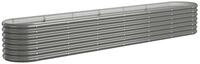 vidaXL Hochbeet, Kr&auml;uterhochbeet Pulverbeschichteter Stahl 260x40x36 cm Grau