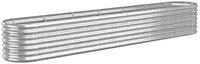 vidaXL Hochbeet, Kr&auml;uterhochbeet Pulverbeschichteter Stahl 260x40x36 cm Silbern