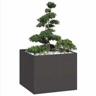 vidaXL Pflanzk&uuml;bel, Pflanzk&uuml;bel Schwarz 100x100x80 cm Stahl